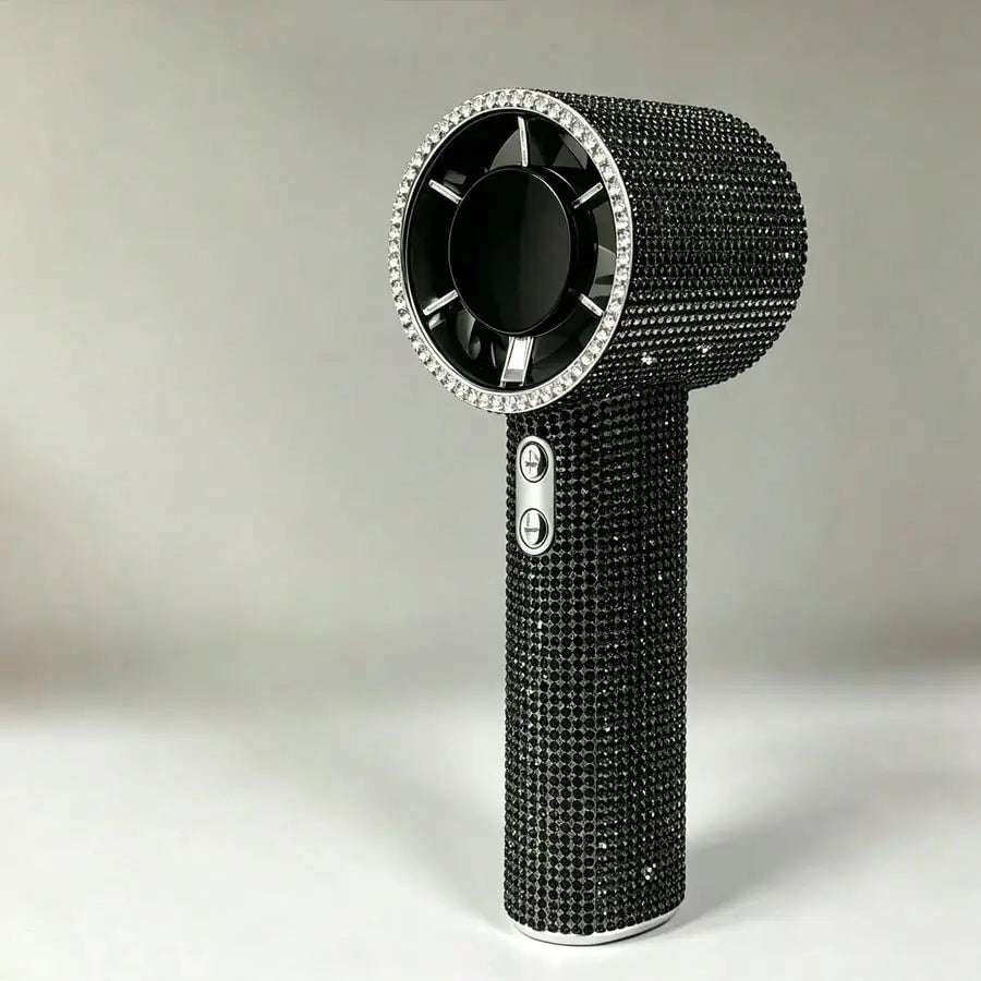 Encrusted Mini Handheld Electric Fan