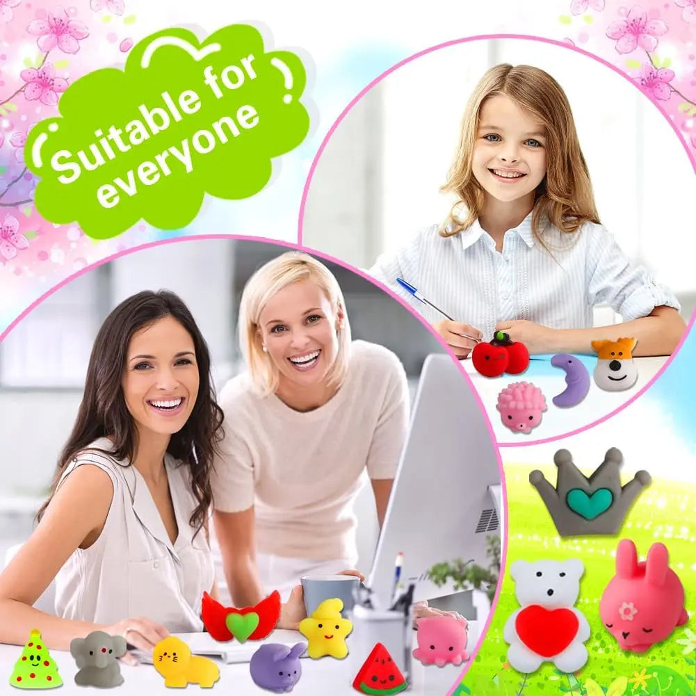 100 Pack Soft Mochi Squishy Fidget Toys
