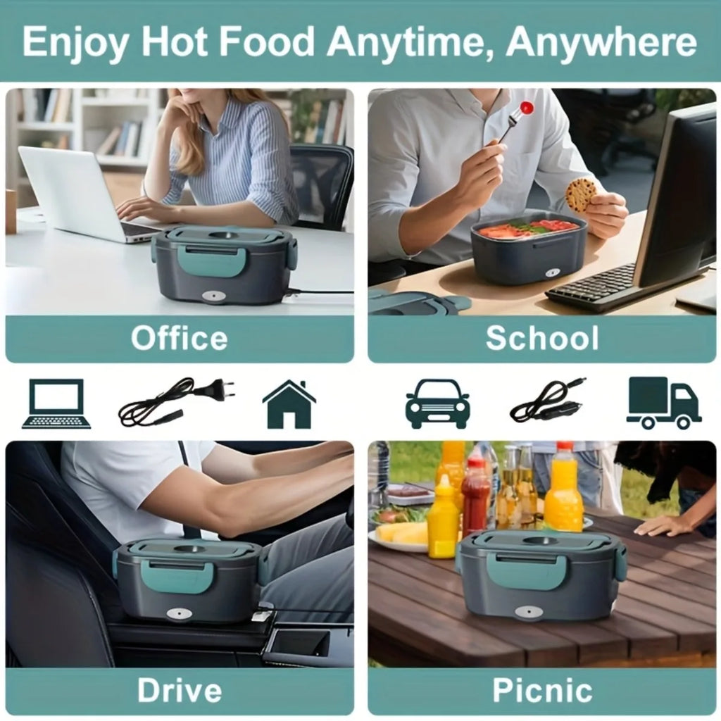 Electric Lunch Box Double Compartment Portable Food Heater