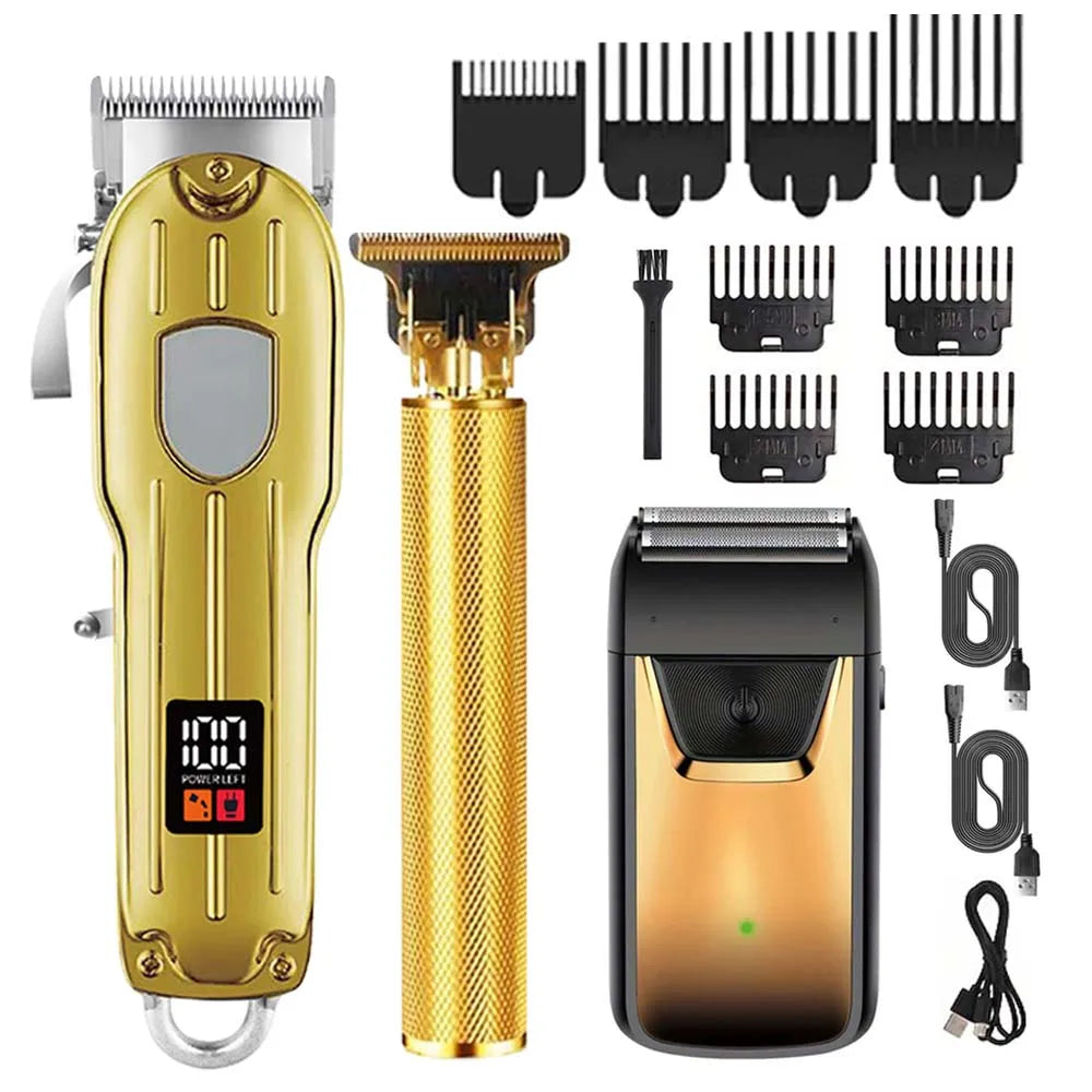 Professional Hair Clipper and Trimmer Set Men