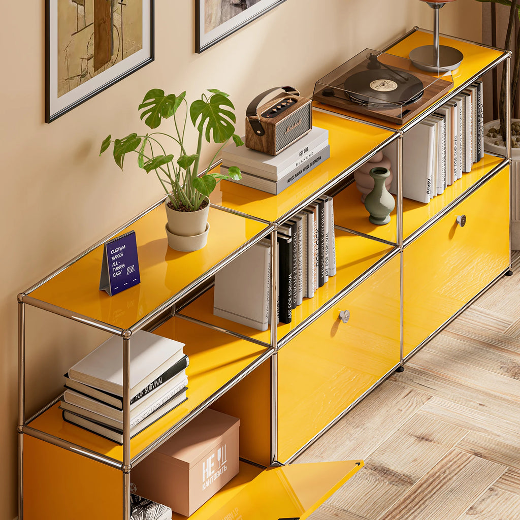 Modern Storage Cabinet Stainless Metal Organizer