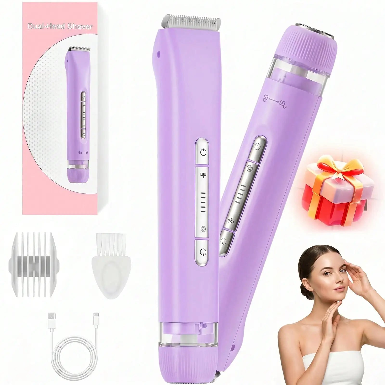 Womens Shaver Dual-Head Bikini Trimmer