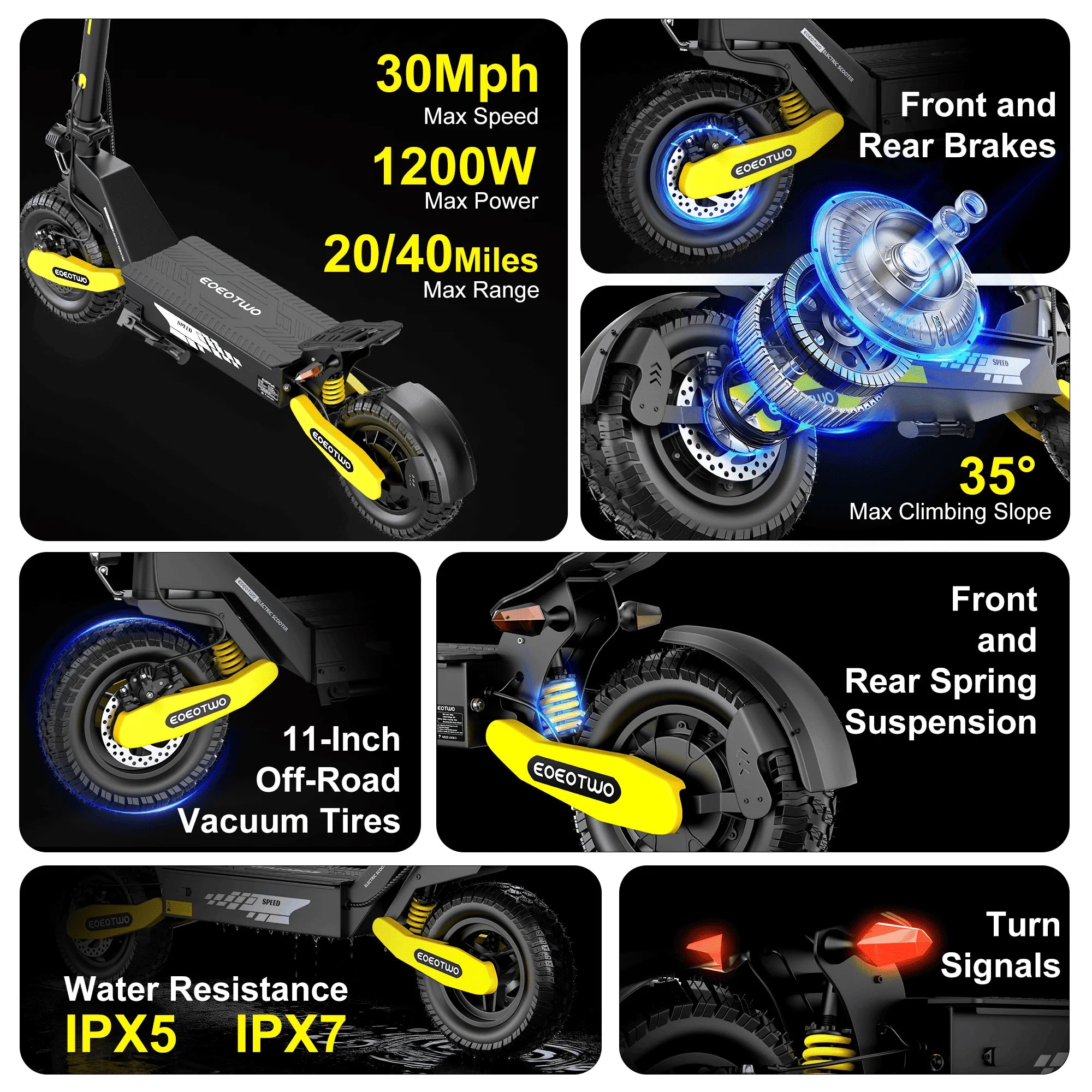 1200W Off Road Electric Scooter for Adults