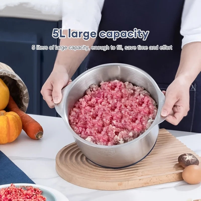 Stainless steel meat grinder and vegetable chopper