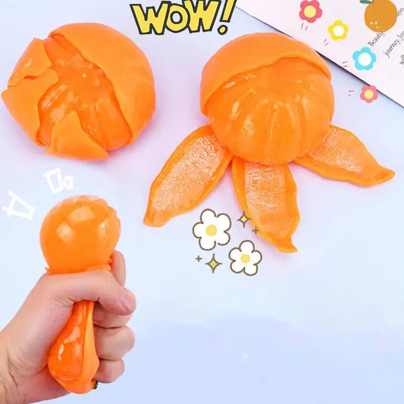 Realistic Orange Squeeze Toy