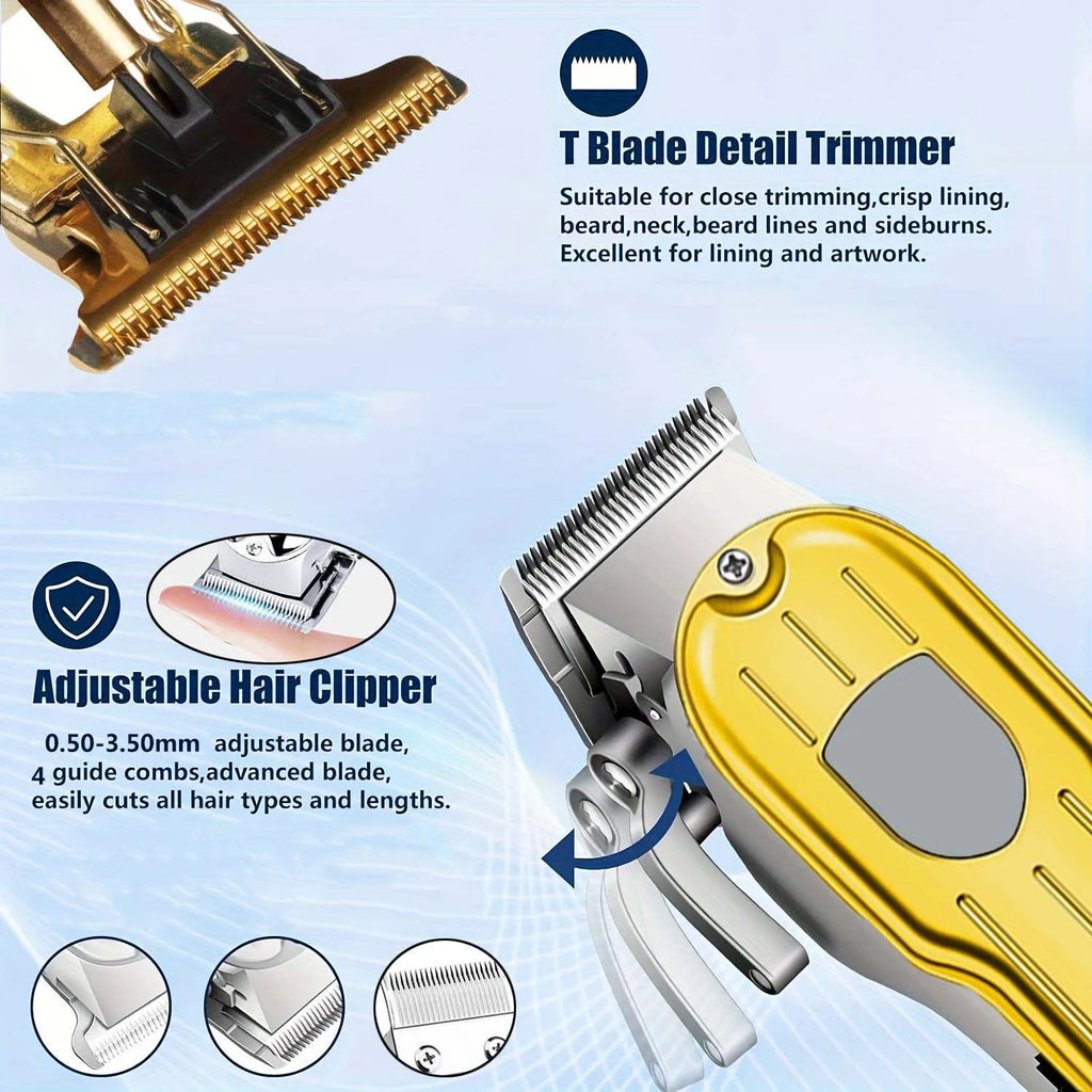 Professional Hair Clipper and Trimmer Set Men