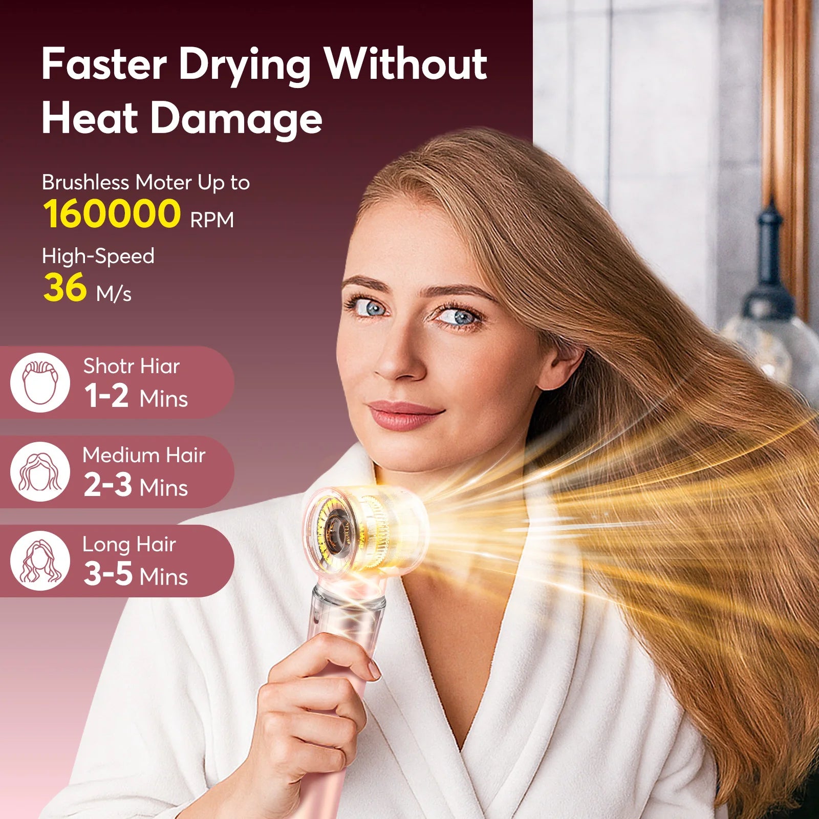 High Speed 5 in 1 Hair Dryer