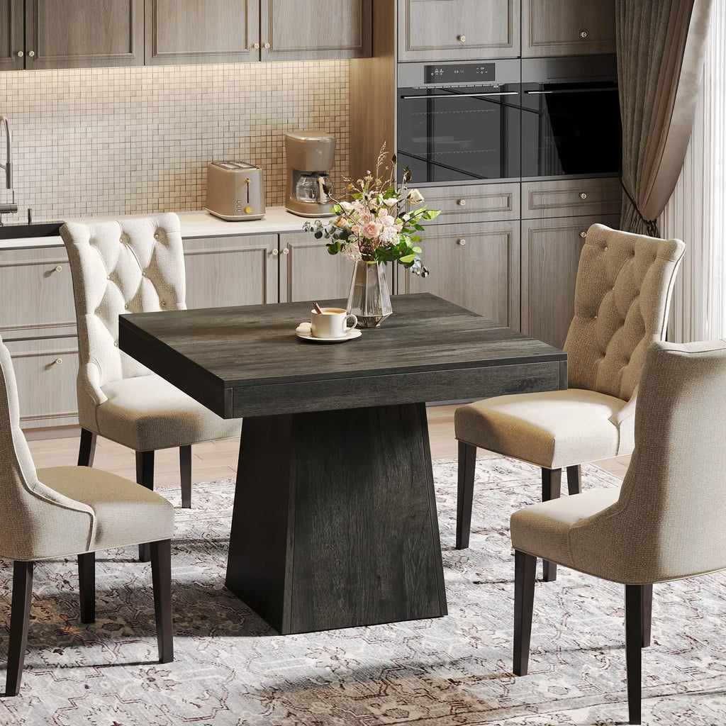 Square Dining Table for 4, 31.5-Inch Kitchen Table