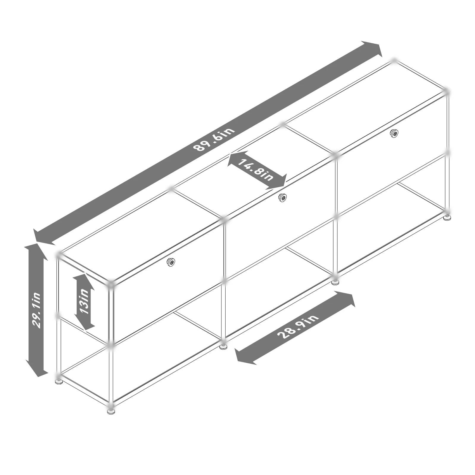 Modern Storage Cabinet Stainless Metal Organizer