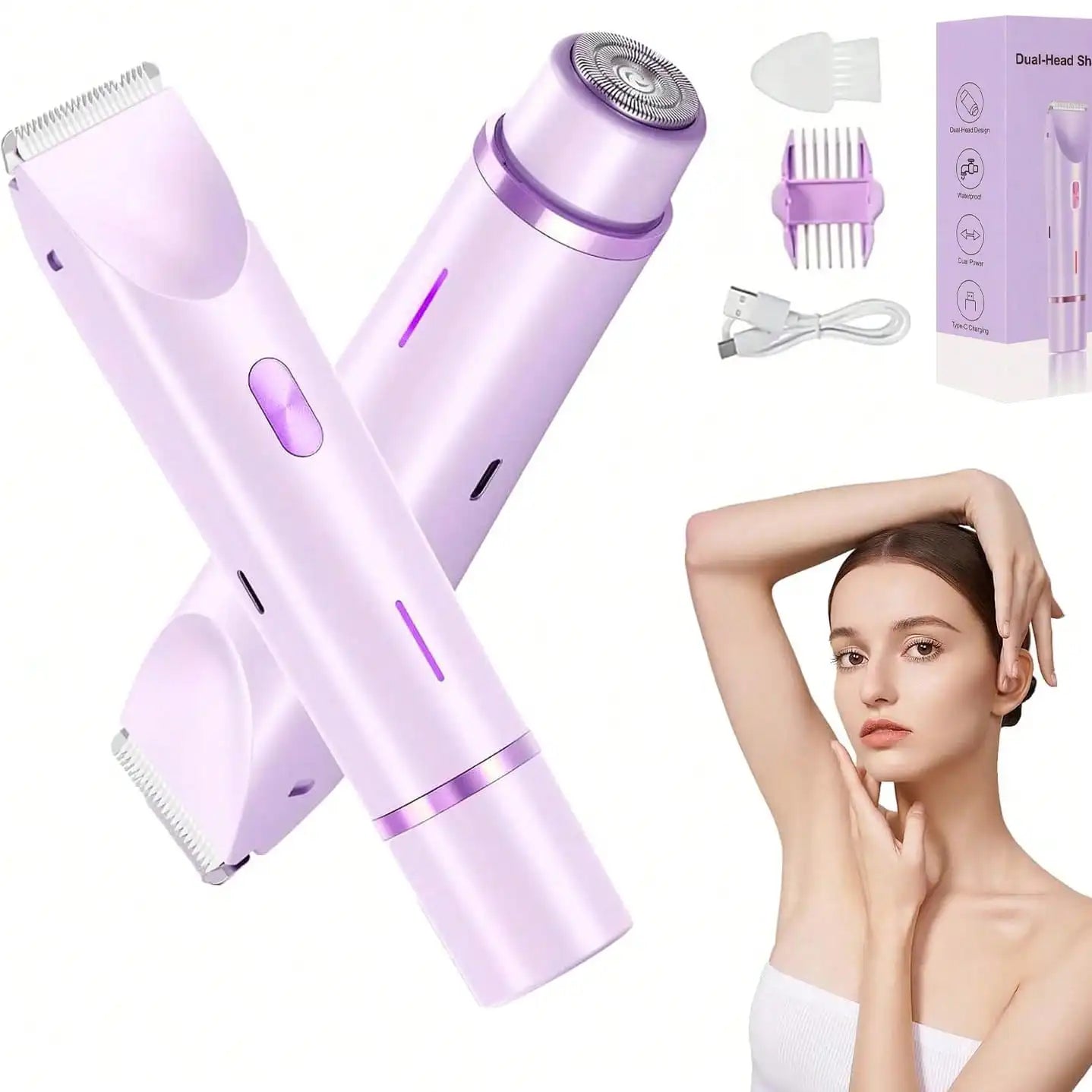 Womens Shaver Dual-Head Bikini Trimmer
