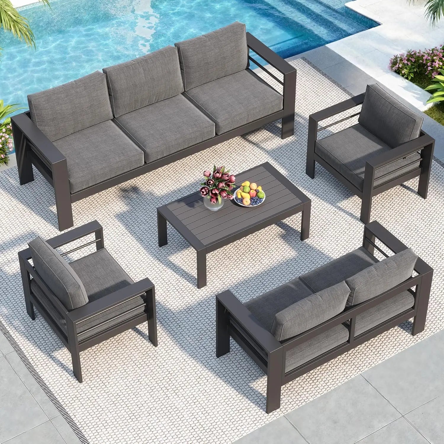 Aluminum Patio Furniture Set for All Weather