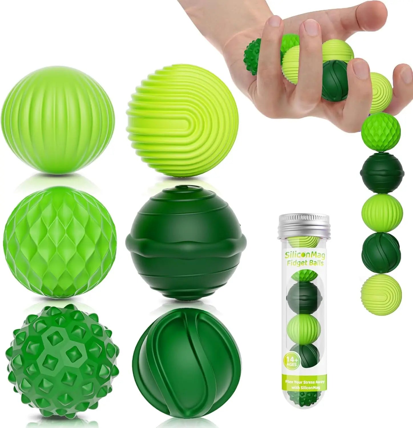 6-Pack Silicone Magnetic Balls