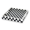 12x12 Checkered Decorative Tray