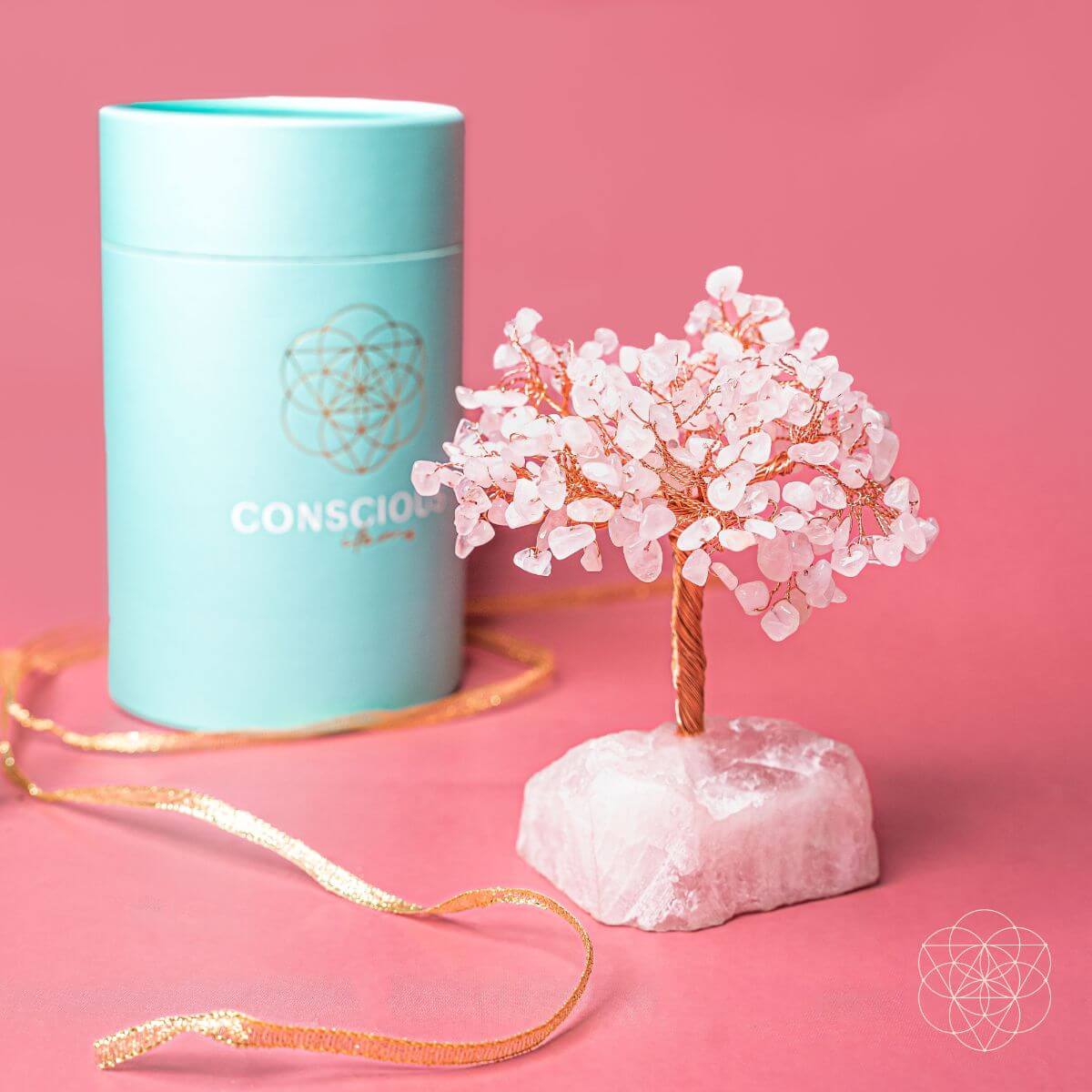 Feng Shui Rose Quartz Tree