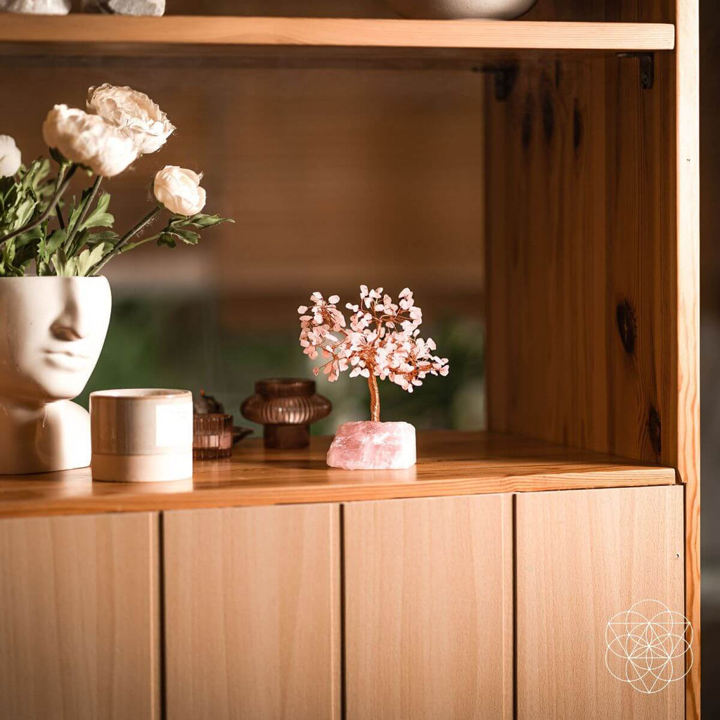 Feng Shui Rose Quartz Tree