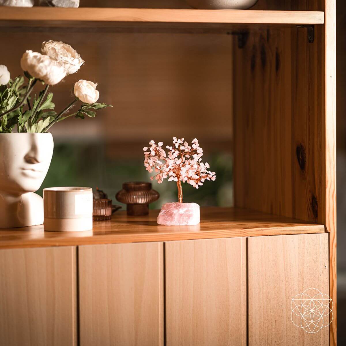 Feng Shui Rose Quartz Tree