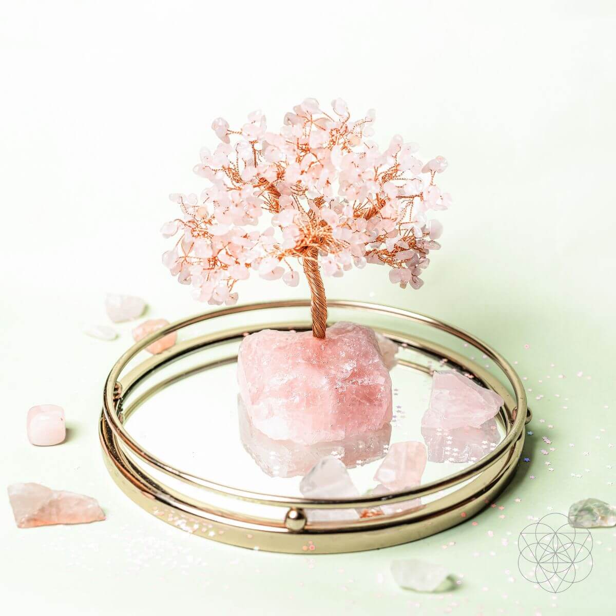 Feng Shui Rose Quartz Tree