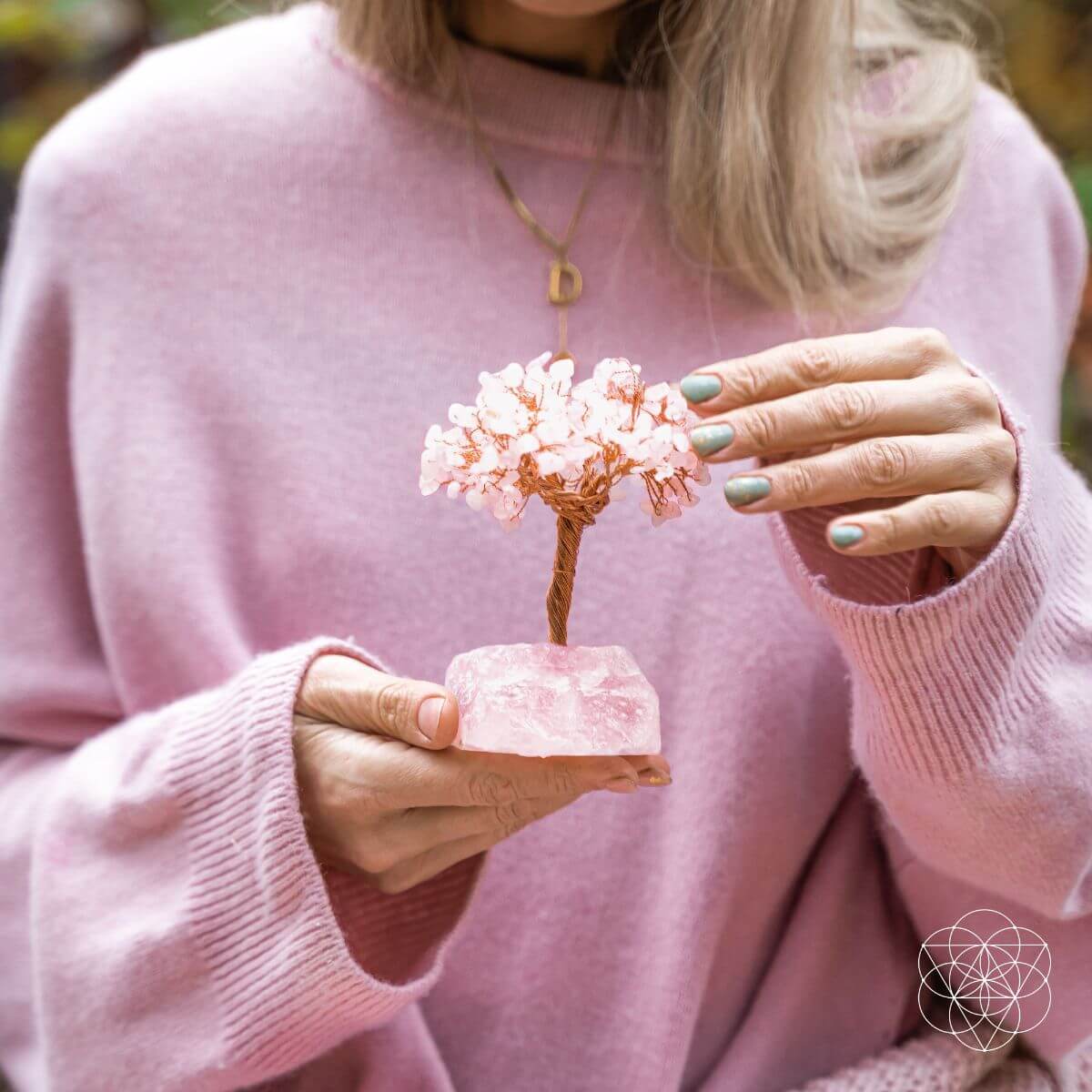 Feng Shui Rose Quartz Tree