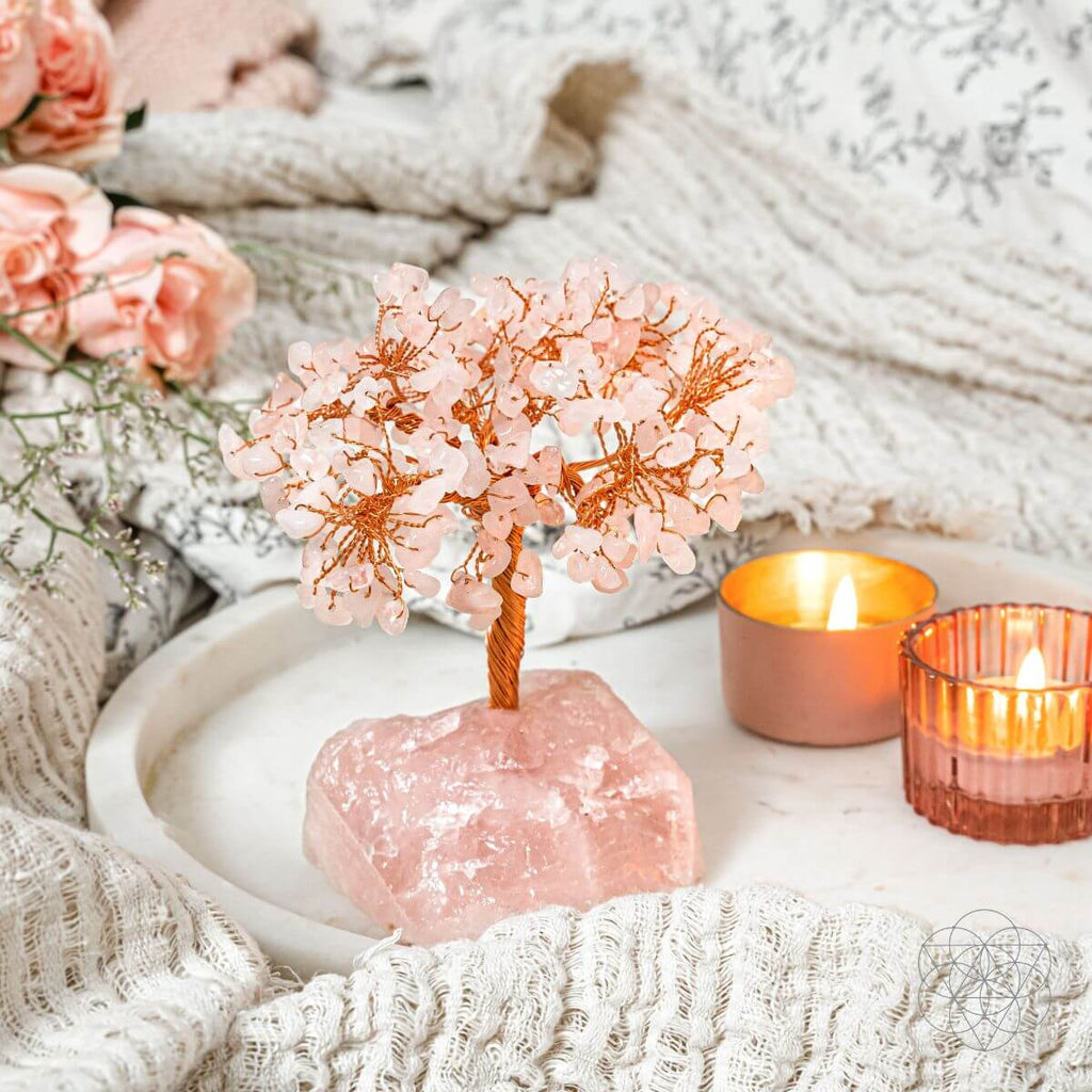 Feng Shui Rose Quartz Tree
